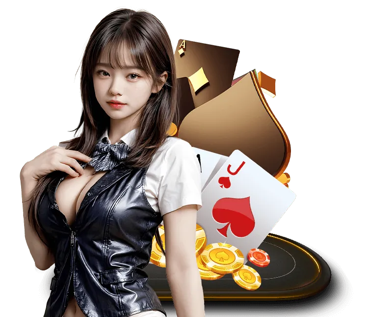 Hình ảnh sòng bạc trực tuyến với bàn Baccarat và người chia bài thật